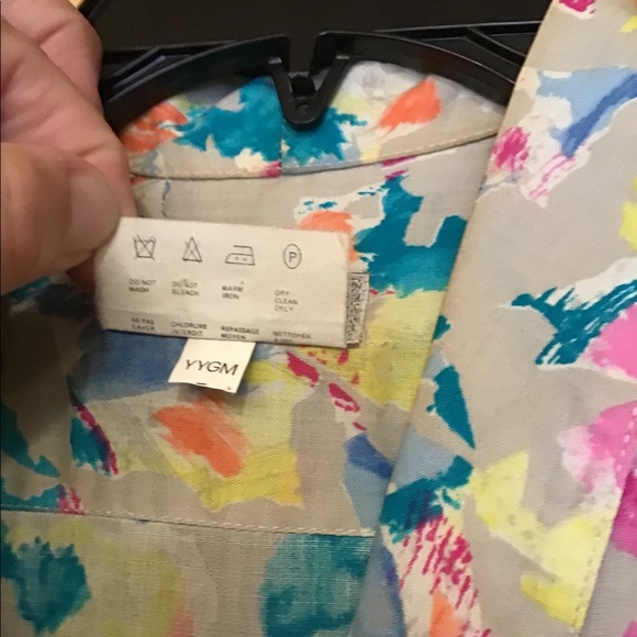 VINTAGE ESPRIT DRESS sz M - 80’s 90’s WATERCOLOR PRINT - Picture 11 of 12